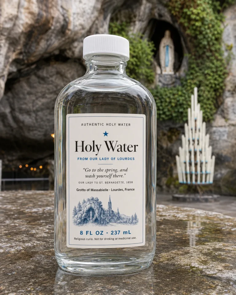 Holy water at the Grotto of Massabielle spring in Lourdes